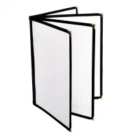 Porta Menu 4 Paginas de 8.5 x 11 Pulgadas, Color Negro  THUNDER PLMENU-L4BL