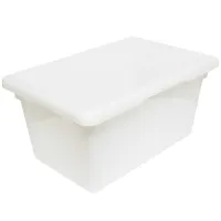 Caja Blanca de Polipropileno de 12 x 18 x 9 Pulgadas, Capacidad de 4.75 Galones THUNDER PLFB121809PP