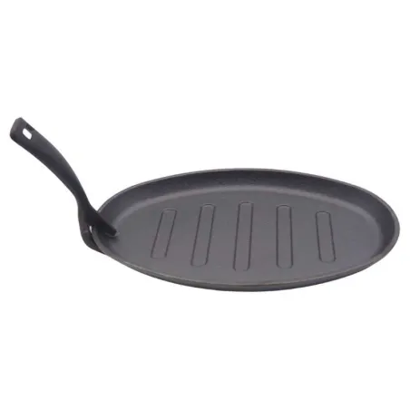 Sarten de Hierro Fundido para Fajitas con Mango Removible de 7 x 10.5 Pulgadas, Color Negro  MASTER CHEF 222A