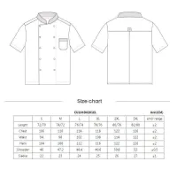 Gabacha Chef Blanca, Manga Corta Doble Botonadura Clasica, Talla 2XL CHECKEDOUT CU104D0201E1-2XL 2