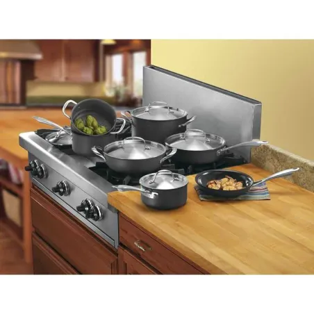 Ollas de Ceramica con Antiadherente de Color Negro, Set 11 Piezas CUISINART 54C-11BK