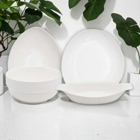 Plato Profundo de Porcelana 10 Pulgadas Blanco ARNI C1426