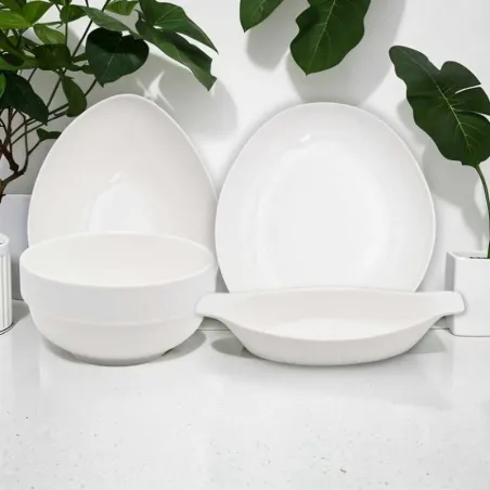 Plato Profundo de Porcelana 10 Pulgadas Blanco ARNI C1426