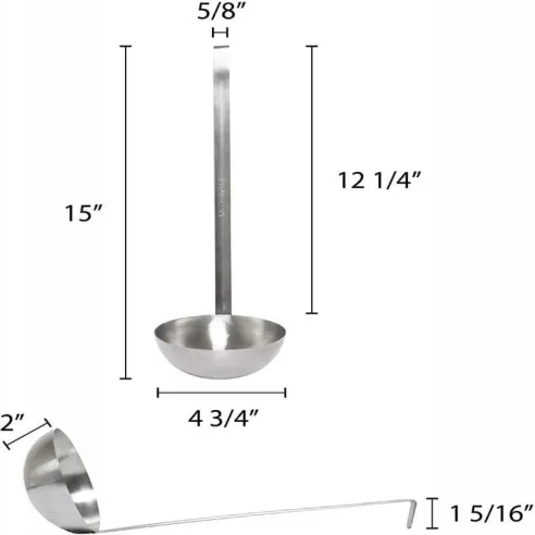 Cucharon de Acero Inoxidable de 2 Piezas, Capacidad de 12 Onzas THUNDER SLTL009
