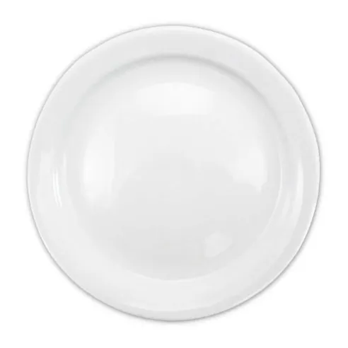 Plato Redondo de Porcelana Borde Delgado 7-1/8 Pulgadas Blanco CATER MAX 17075
