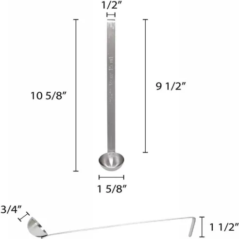 Cucharon de Acero Inoxidable de 2 Piezas,  Capacidad de 1/2 Onza THUNDER SLTL001