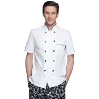 Gabacha Manga Corta, Talla XL, Color Blanco con Negro CHECKEDOUT CU104D0201E-XL