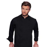 Gabacha Ejecutiva de Manga Larga de Color Negro Talla L CHECKEDOUT CU101C0100A-L