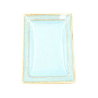 Plato Rectangular de Melamina de Color Verde Claro de 7 Pulgadas MASTER CHEF B806