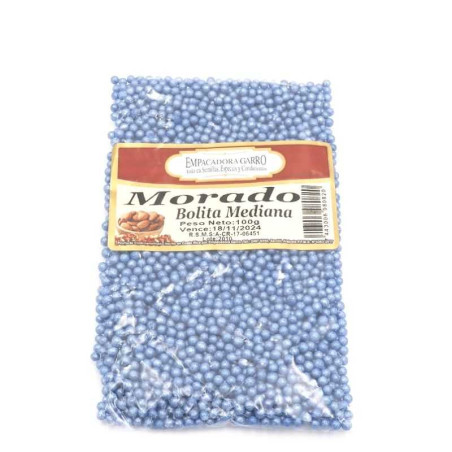 Perlas Medianas de Azucar, 100 Gramos, Color Morado MAGIC COLORS 7443006080820
