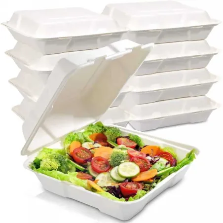 Contenedor Biodegradable de 8 x 8 x 3 Pulgadas, Paquete de 50 Unidades MASTER CHEF BTC-885