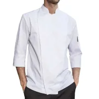 Gabacha Ejecutiva de Manga de 3/4 de Color Blanca Talla M CHECKEDOUT M164Z0200F-M