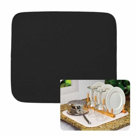 Alfombra Secadora para Platos de 18 x 16 Pulgadas de Color Negro FOX RUN BRANDS 41369