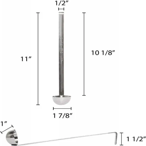 Cucharon de Acero Inoxidable de 2 Piezas Capacidad de 1 Onza THUNDER SLTL002