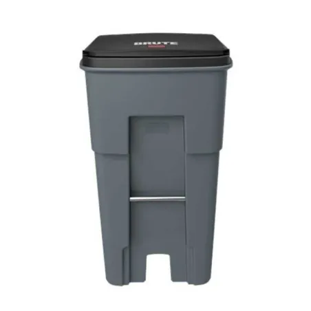 Basurero Rollout con Ruedas de 65 Galones de Color Gris RUBBERMAID FG9W2100GRAY