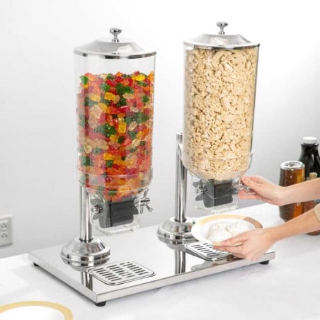 Dispensador de Cereal de 2 Compartimientos de 8 Litros MASTER CHEF 4650355