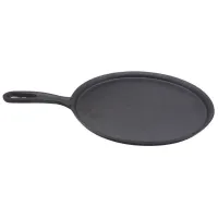 Sarten Llano de Hierro Fundido de 11 Pulgadas, Color Negro  MASTER CHEF PHF-28