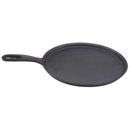 Sarten Llano de Hierro Fundido de 11 Pulgadas, Color Negro  MASTER CHEF PHF-28