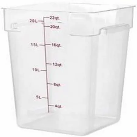Contenedor Cuadrado de Policarbonato de 22 Litros THUNDER PLSFT022PC
