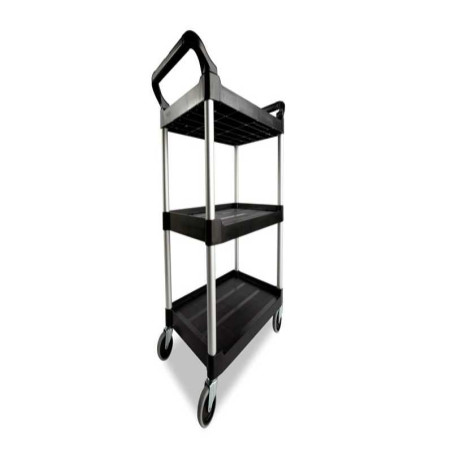 Carro Utilitario de 85 x 47 x 96 Centimetros de Color Negro RUBBERMAID FG342488BLA