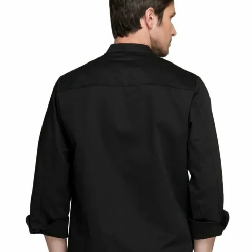 Gabacha para Chef con Abotonadura Doble, Manga Larga, Talla XXL, Color Negro CHECKEDOUT U127C0104A-XXL