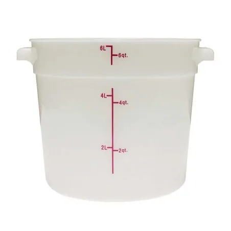 Contenedor Redondo de 6 Cuartos, Color Blanco THUNDER PLRFT306PP