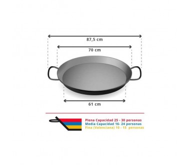 Paellero a gas butano 40 cm (3 a 25 plazas)