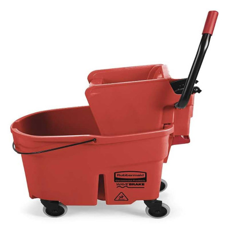 Carrito Escurridor WaveBrake 35 Cuartos, Color Rojo RUBBERMAID FG758888RED
