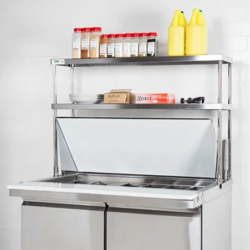 Mesa de Preparacion Mega Top con 2 Puertas de Acero Inoxidable 120 Centimetros U-STAR SCLM2-E-HC