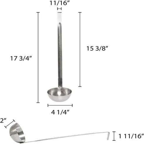 Cucharon de Acero Inoxidable de 2 Piezas, Capacidad de 10 Onzas THUNDER SLTL008
