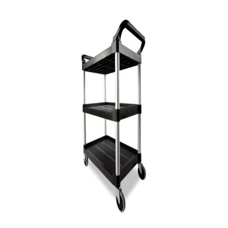 Carro Utilitario de 85 x 47 x 96 Centimetros de Color Negro RUBBERMAID FG342488BLA