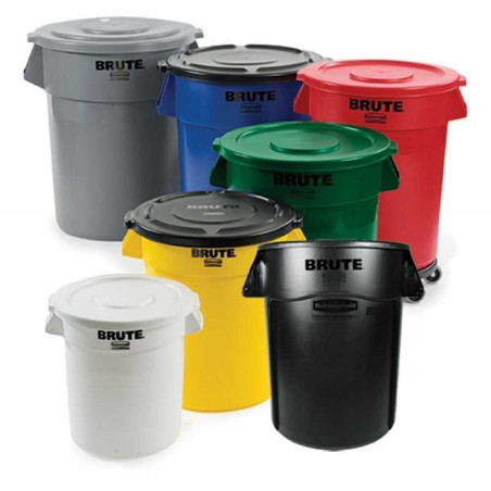 Tapa para Basurero Brute de 32 Galones, Color Gris RUBBERMAID FG263100GRAY