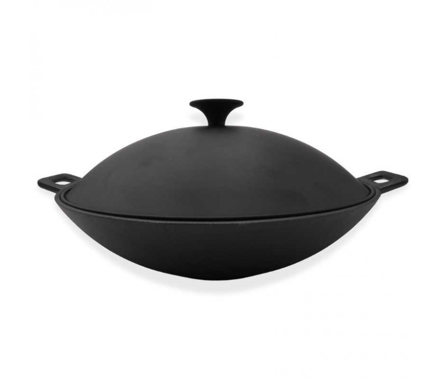Spring wok hierro fundido con tapa 35 cm, 4,0L