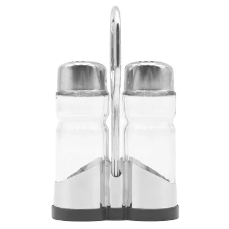Salero & Pimentero Con Rack de 40 Mililitros, Set de 2 Unidades MASTER CHEF SPS-01