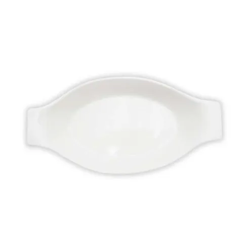 Plato Gratin Ovalado de Porcelana 10.25 Pulgadas Blanco ARNI S0563
