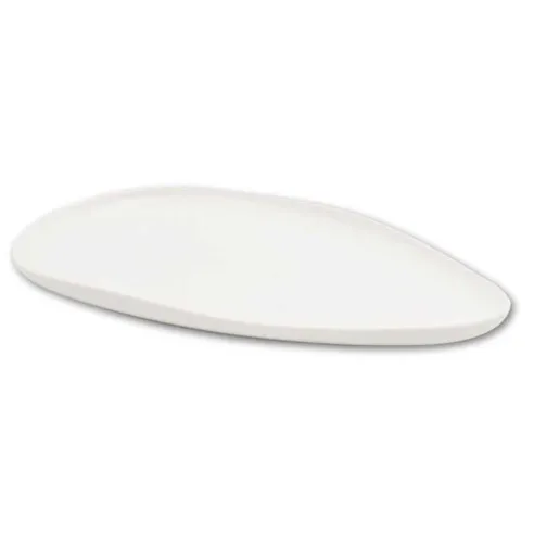 Plato Leave Ovalado de Porcelana 13.5 Pulgadas Blanco ARNI C1418