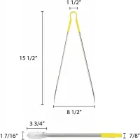 Pinza de Acero Inoxidable de 16 Pulgadas, Color Amarilla THUNDER SLTG816Y 2