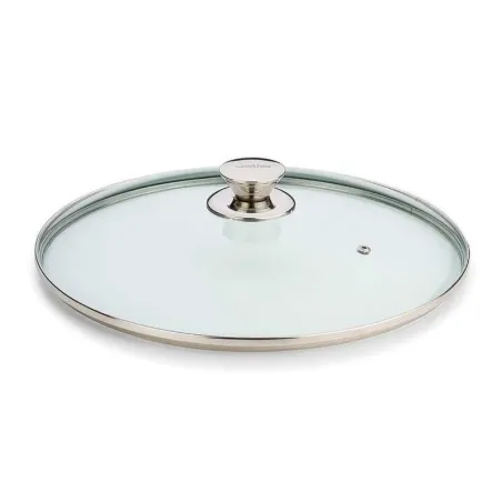 Sarten Profundo de Hierro Fundido con Tapa de Vidrio de 12 Pulgadas MASTER CHEF CLSGL-30