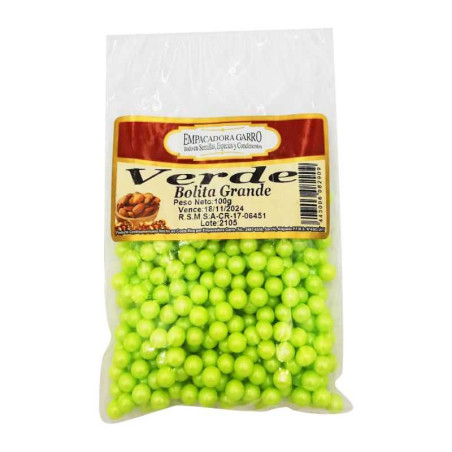 Confitillo Verde de Bolitas Grandes de 100 Gramos MAGIC COLORS 7443006082909