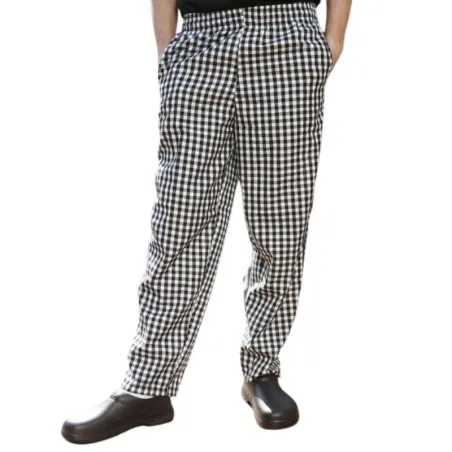 Pantalon Cuadriculado de Color Negro y Blanco Talla S CHECKEDOUT U202C8300H-S