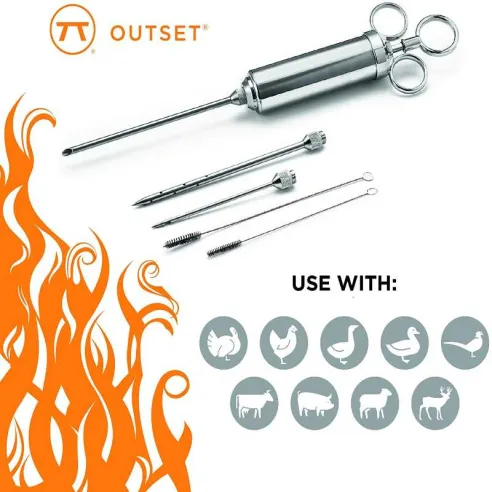 Inyector de Salsas de Acero Inoxidable, Set de 6 Piezas OUTSET 76456