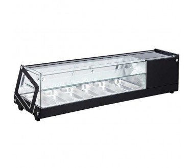 Vitrina para Sushi de 6 x 1/3 GN + Repisa 149 x 40 x 38 Centimetros QUANTUM PRO VRM-84