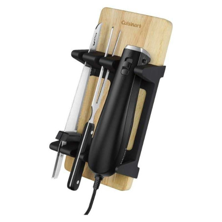 Cuchillo Electrico Negro con Tabla de Cortar de Bambu CUISINART CEK-41