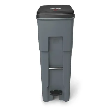 Basurero Rollout de 65 Galones con 2 Ruedas y Pedal, Color Gris  RUBBERMAID 1971968