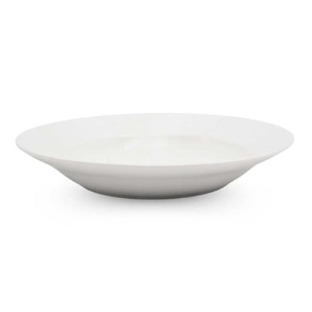 Plato de Porcelana para Sopa de Borde Ancho 9 Pulgadas Blanco ARNI S1524