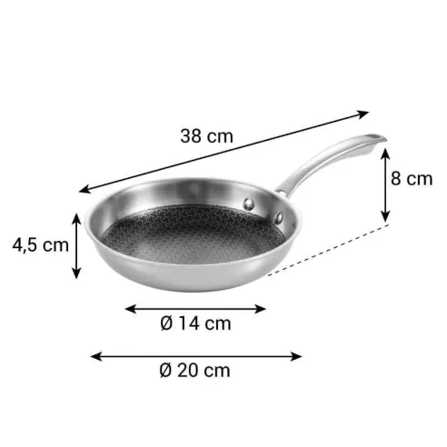 Sarten de Acero Inoxidable de 8 Pulgadas TESCOMA 780550