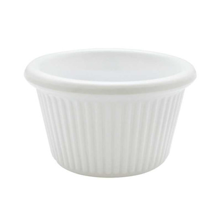 Ramekin Ranurado de 1.5 Onzas, Color Blanco THUNDER ML507W1
