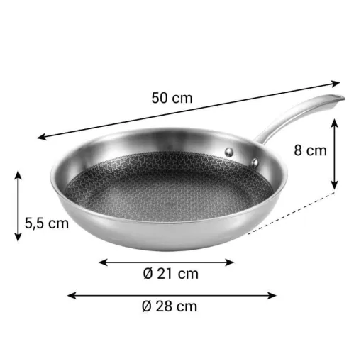 Sarten de Acero Inoxidable de 11 Pulgadas TESCOMA 780558