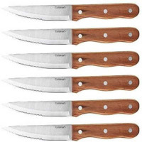 Cuchillos de Carne con Puno de Madera, Set de 6 Piezas CUISINART C55W-S6STK