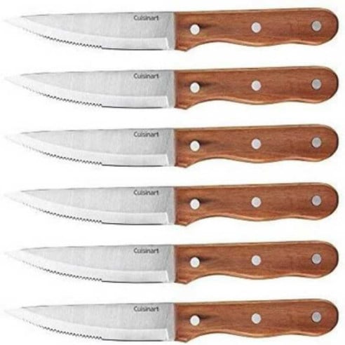 Cuchillos de Carne con Puno de Madera, Set de 6 Piezas CUISINART C55W-S6STK